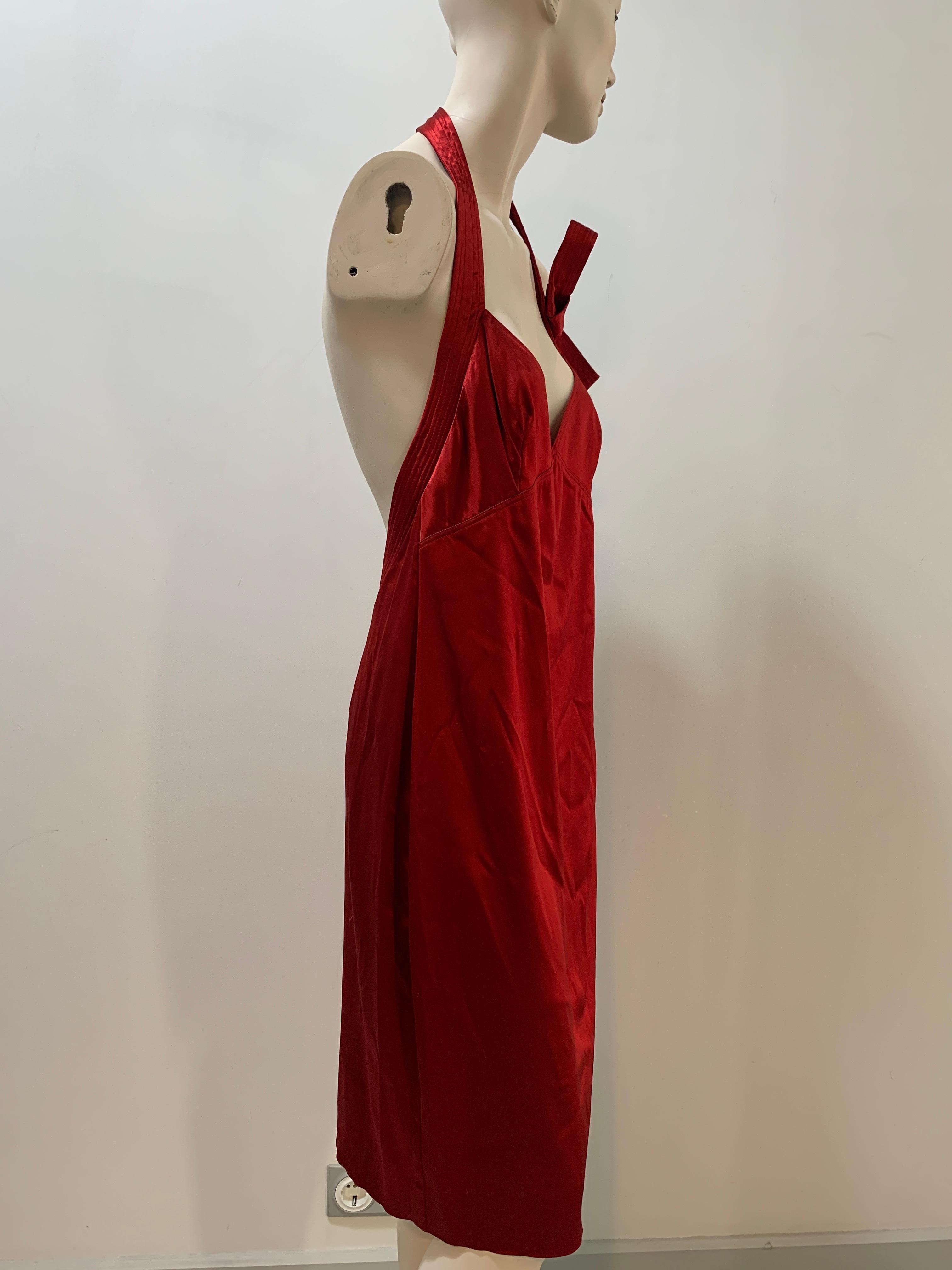 Dior red 2004 dress For Sale 1