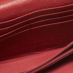 Dior Rot/Beige Oblique Street Chic Brieftasche aus Stoff und Leder