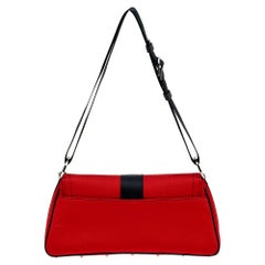 Dior Red/Black Fabric Hardcore Shoulder Bag