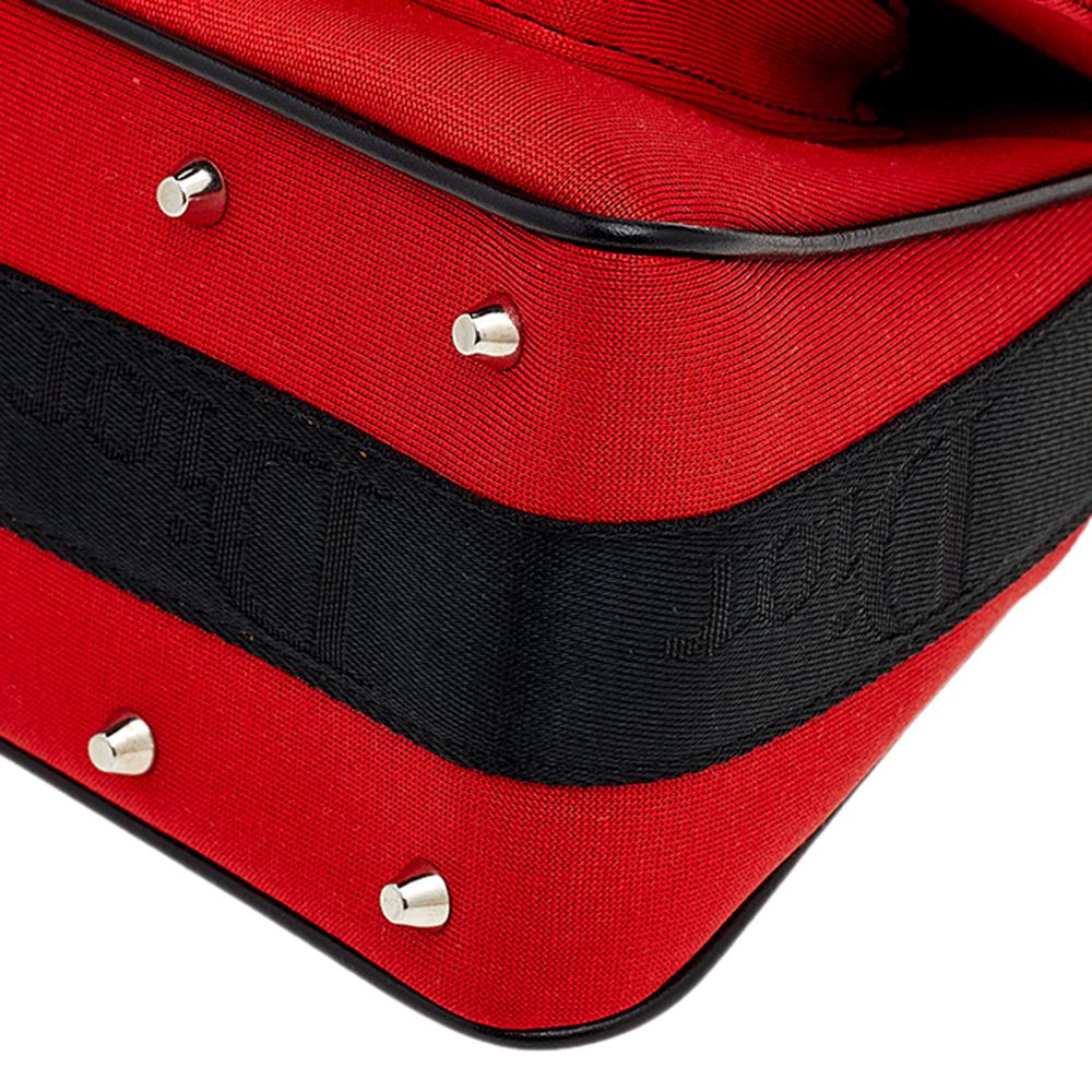 Women's Dior Red/Black Fabric Hardcore Shoulder Bag