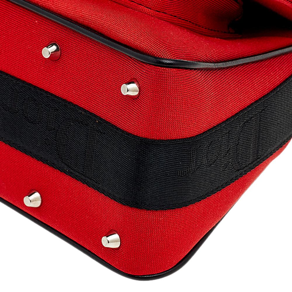 Dior - Sac à bandoulière Hardcore en tissu rouge/noir 2