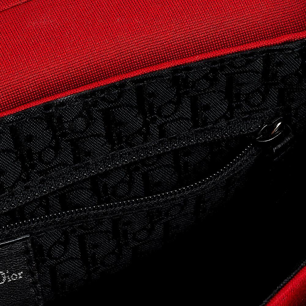 Dior - Sac à bandoulière Hardcore en tissu rouge/noir 4