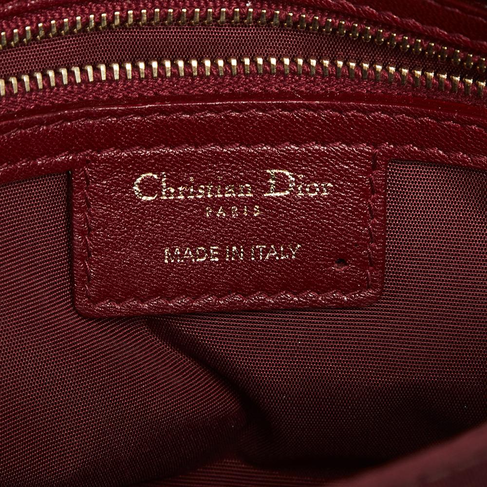Dior Red Cannage Leather Delidior Flap Shoulder Bag 5