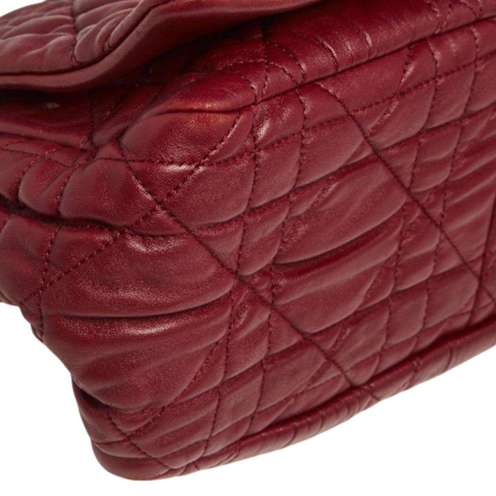 Dior Red Cannage Leather Delidior Flap Shoulder Bag 1