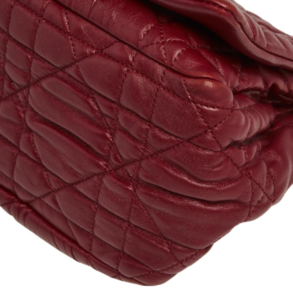 Dior Red Cannage Leather Delidior Flap Shoulder Bag 2
