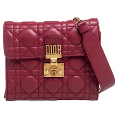 Dior Red Cannage Leather Dioraddict Crossbody Bag