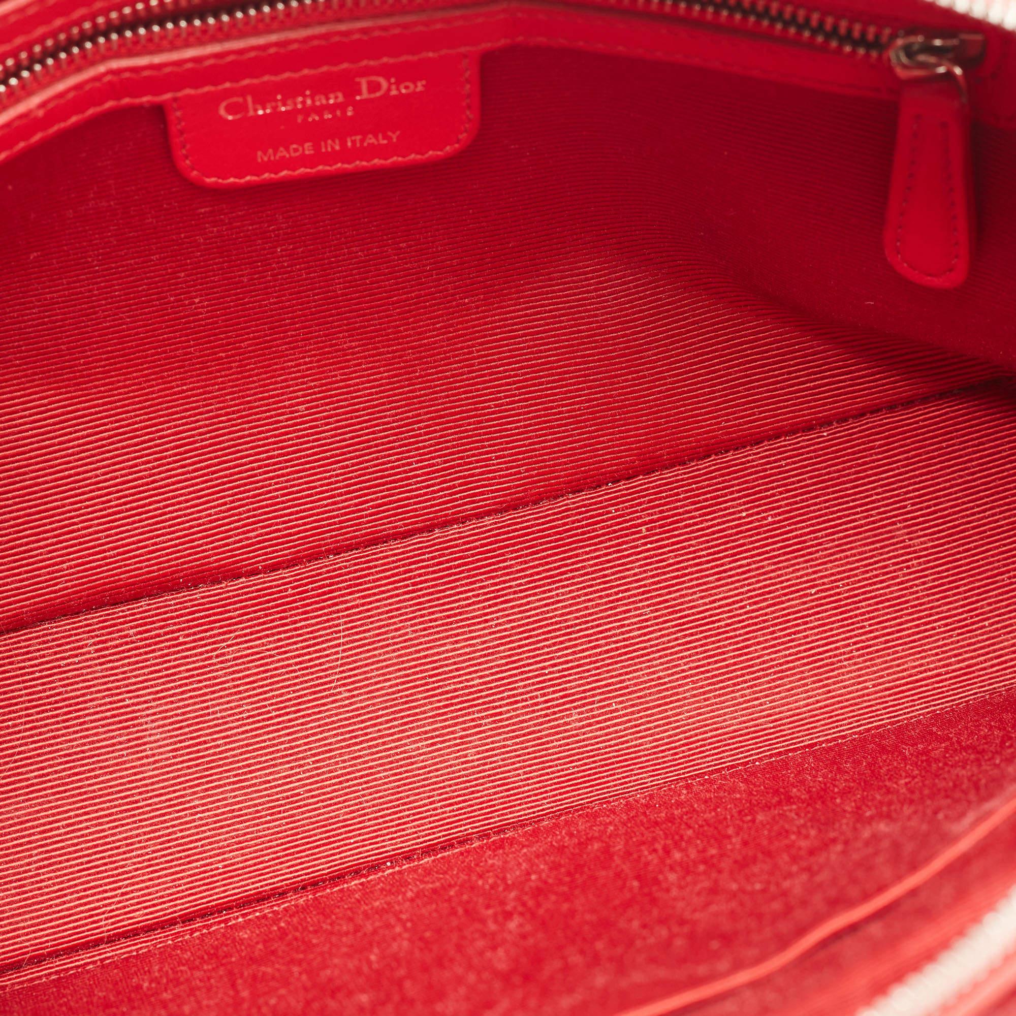 Dior Red Cannage Leather Flap Camera Shoulder Bag 9