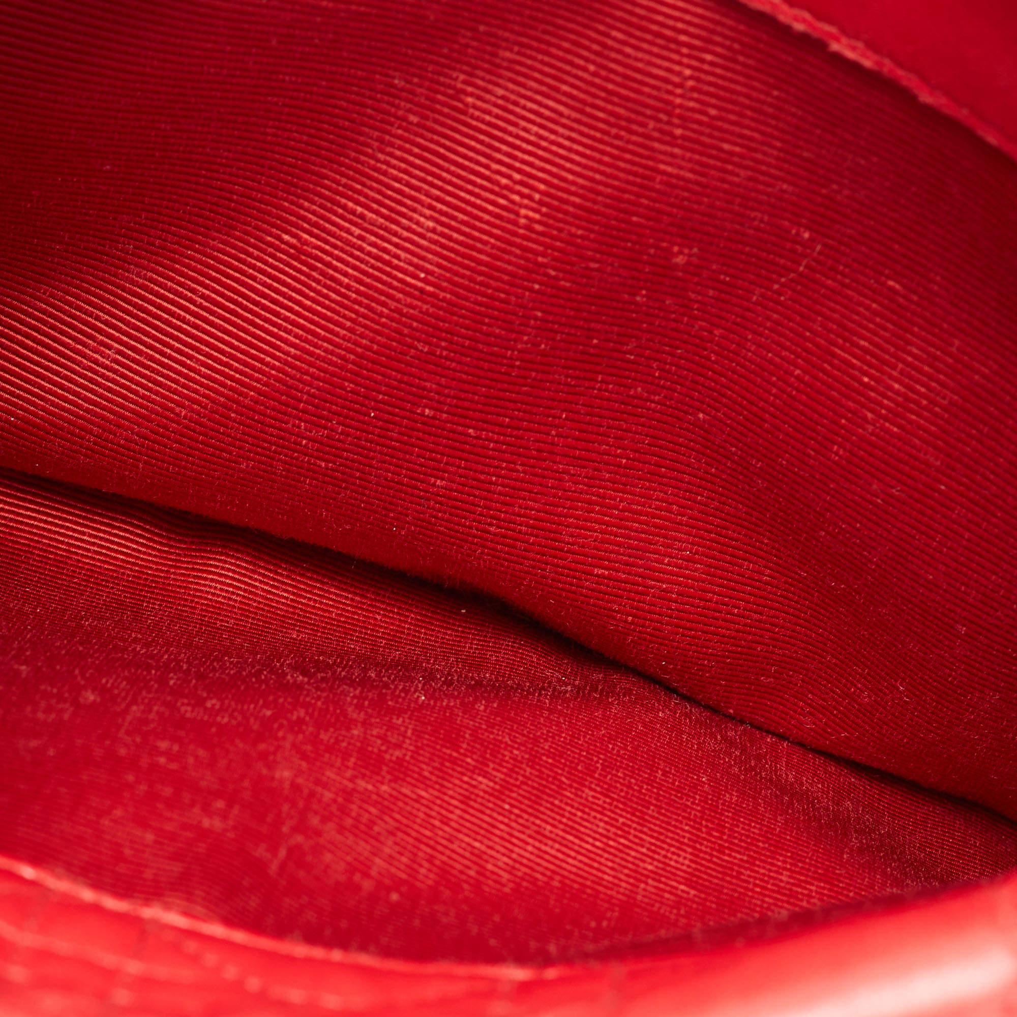 Dior Red Cannage Leather Flap Camera Shoulder Bag 10