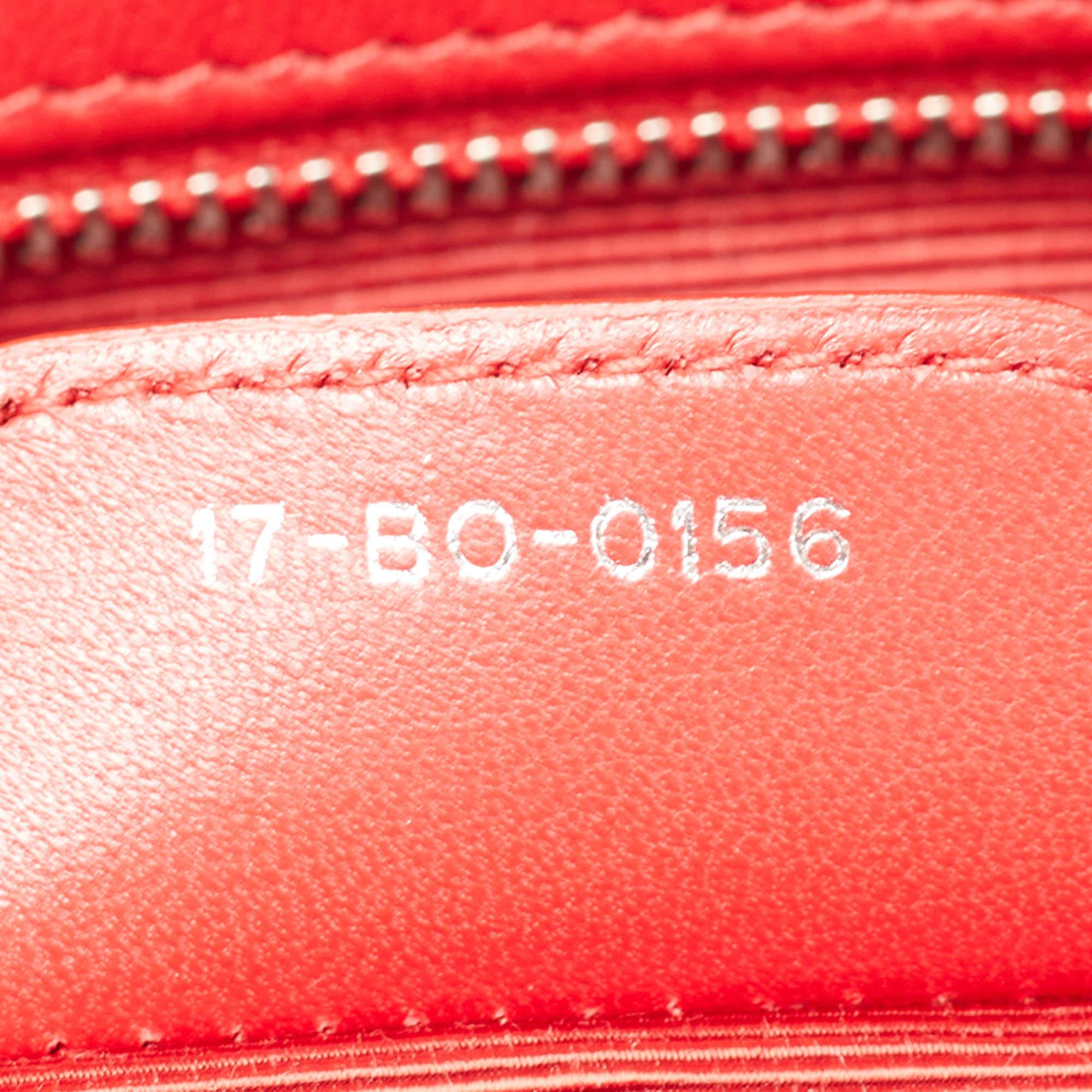 Dior Red Cannage Leather Flap Camera Shoulder Bag 11