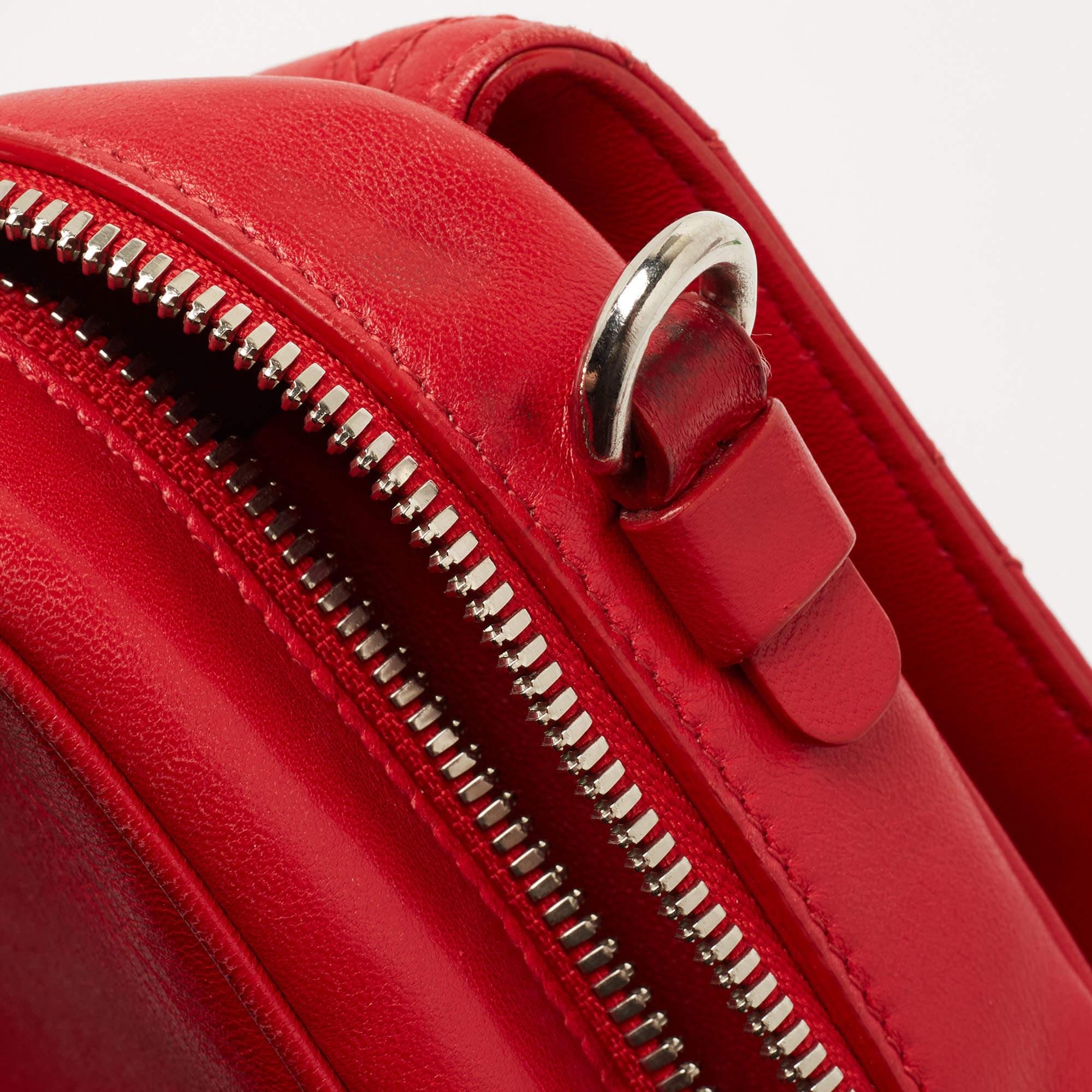 Dior Red Cannage Leather Flap Camera Shoulder Bag 3