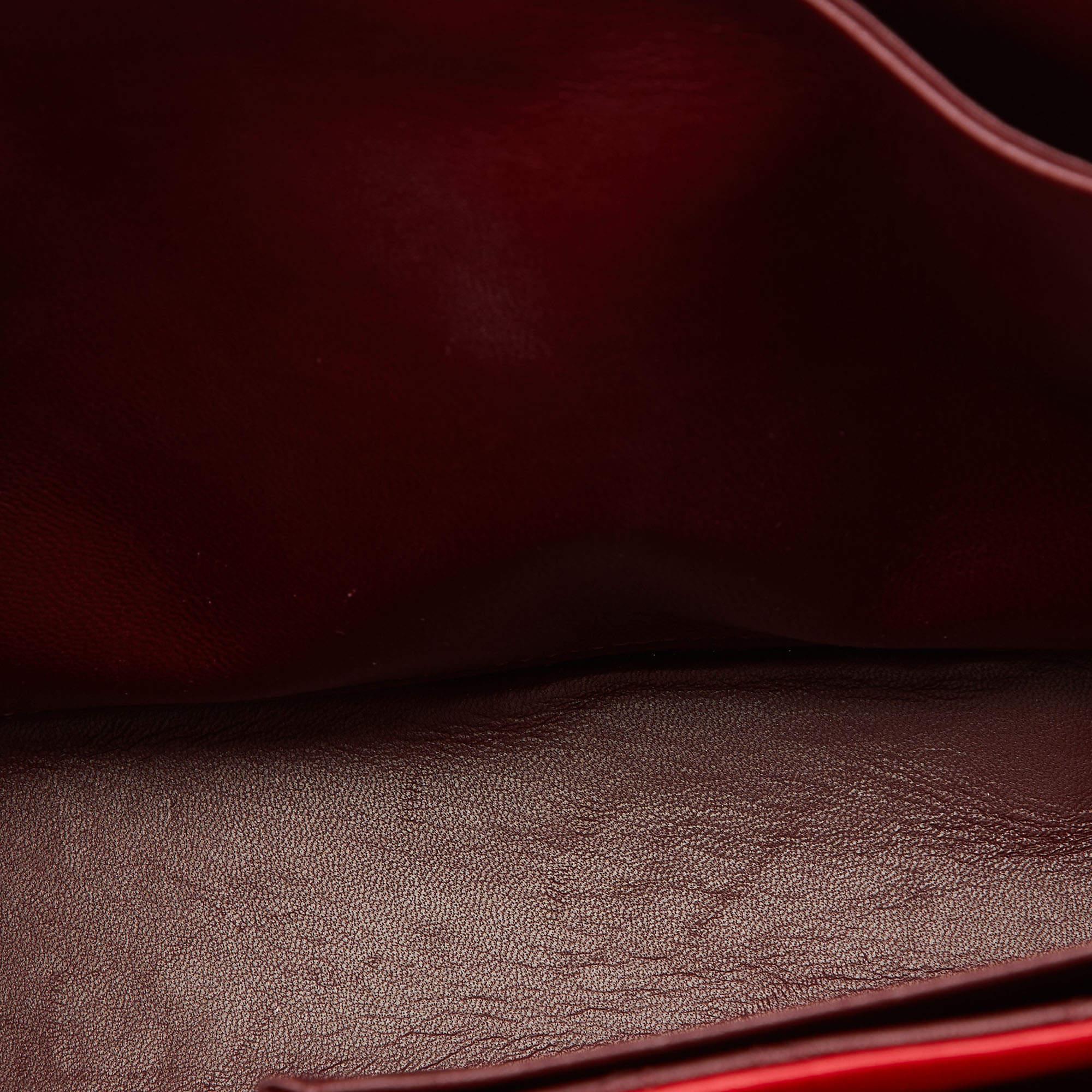 Grand sac à bandoulière Miss Dior en cuir cannage rouge en vente 7