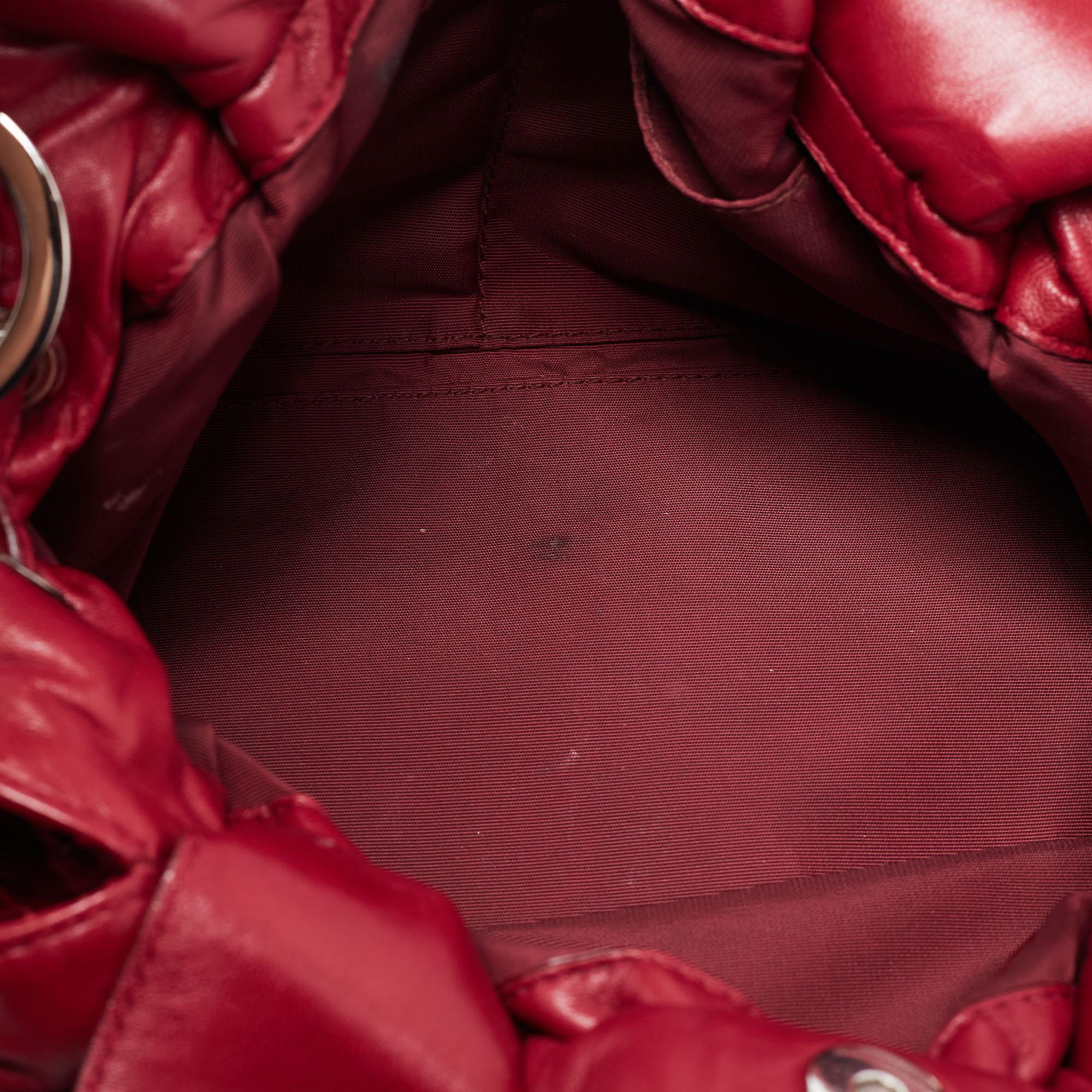 Dior Red Cannage Leather Le Trente Hobo 4