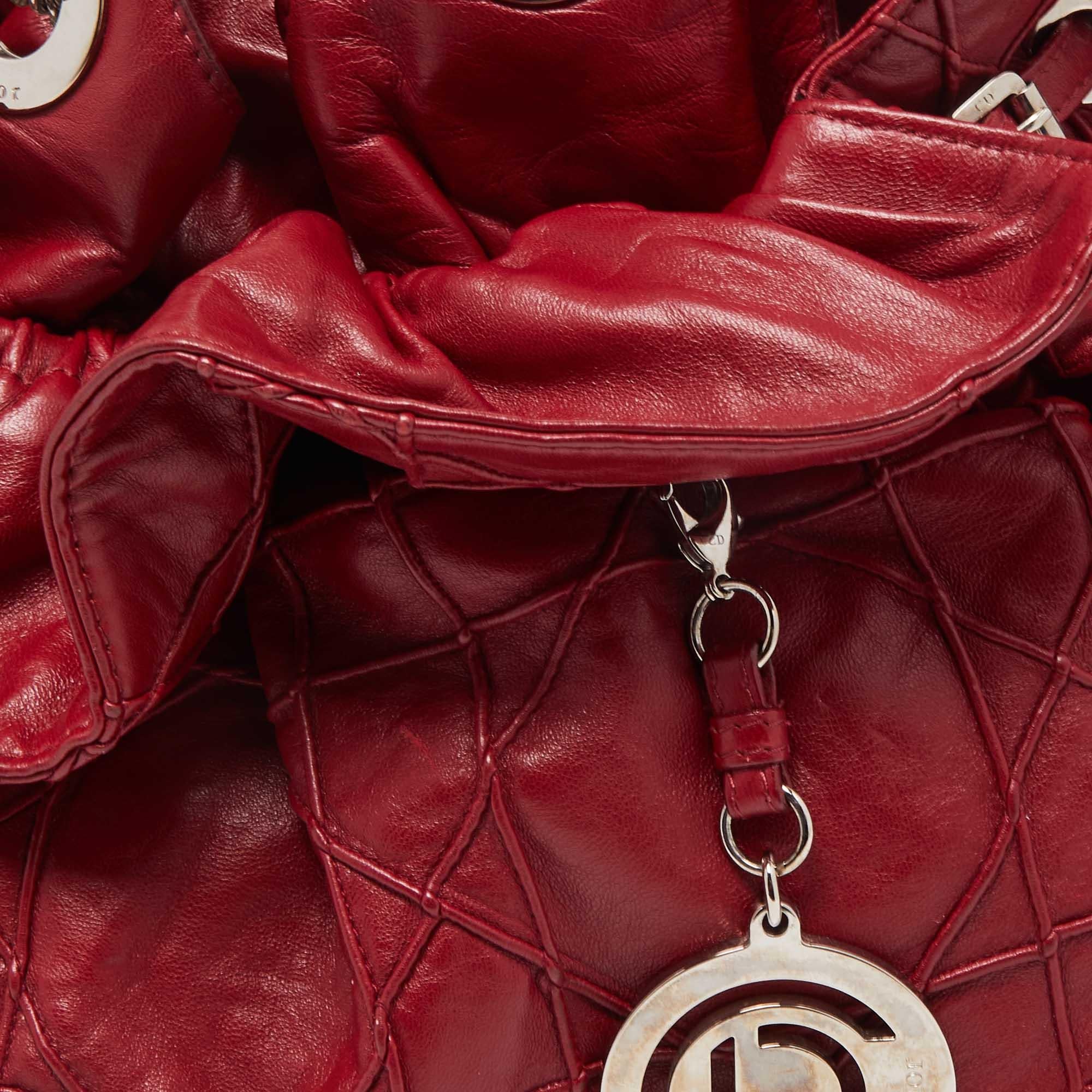 Dior Red Cannage Leather Le Trente Hobo 11