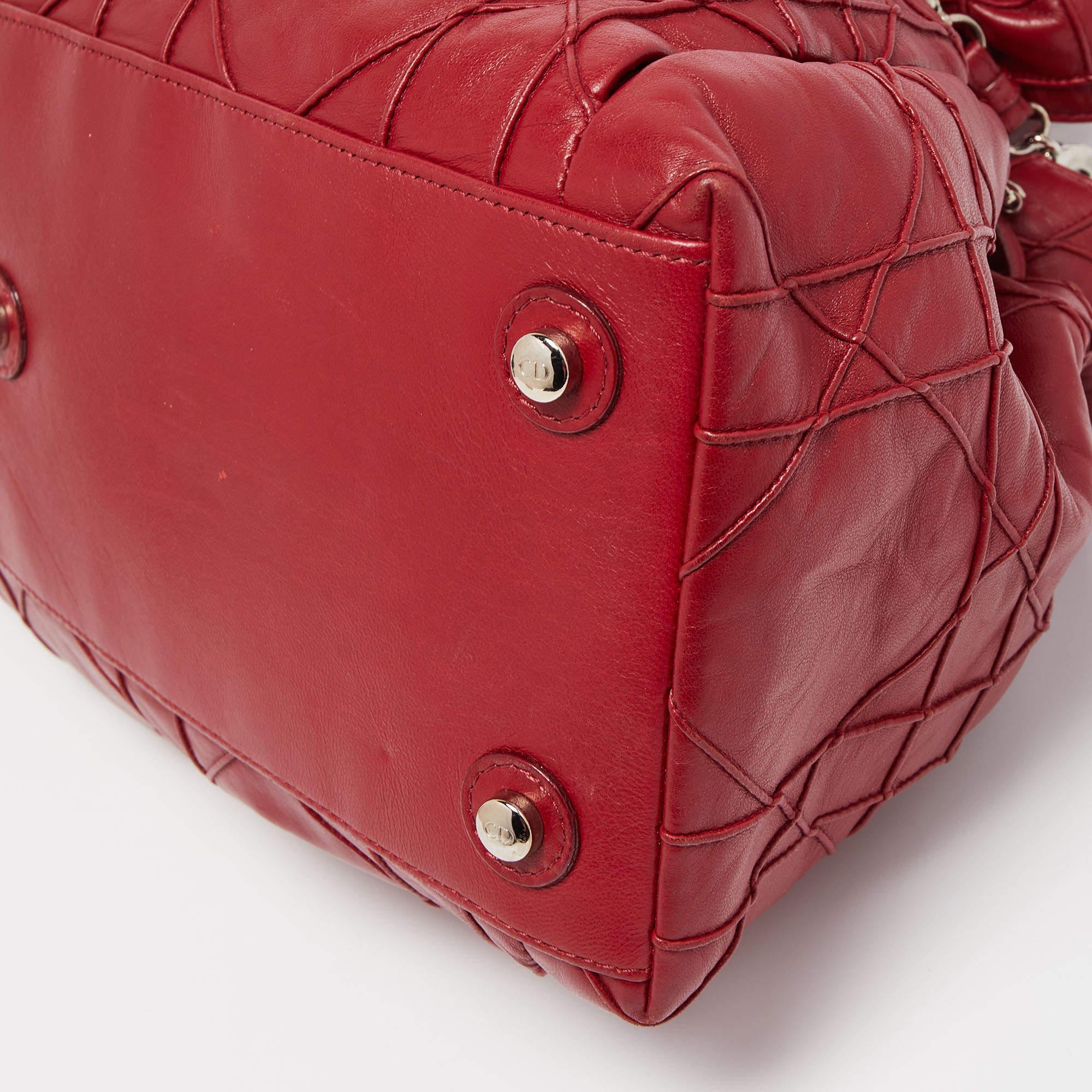 Dior Red Cannage Leather Le Trente Hobo 3