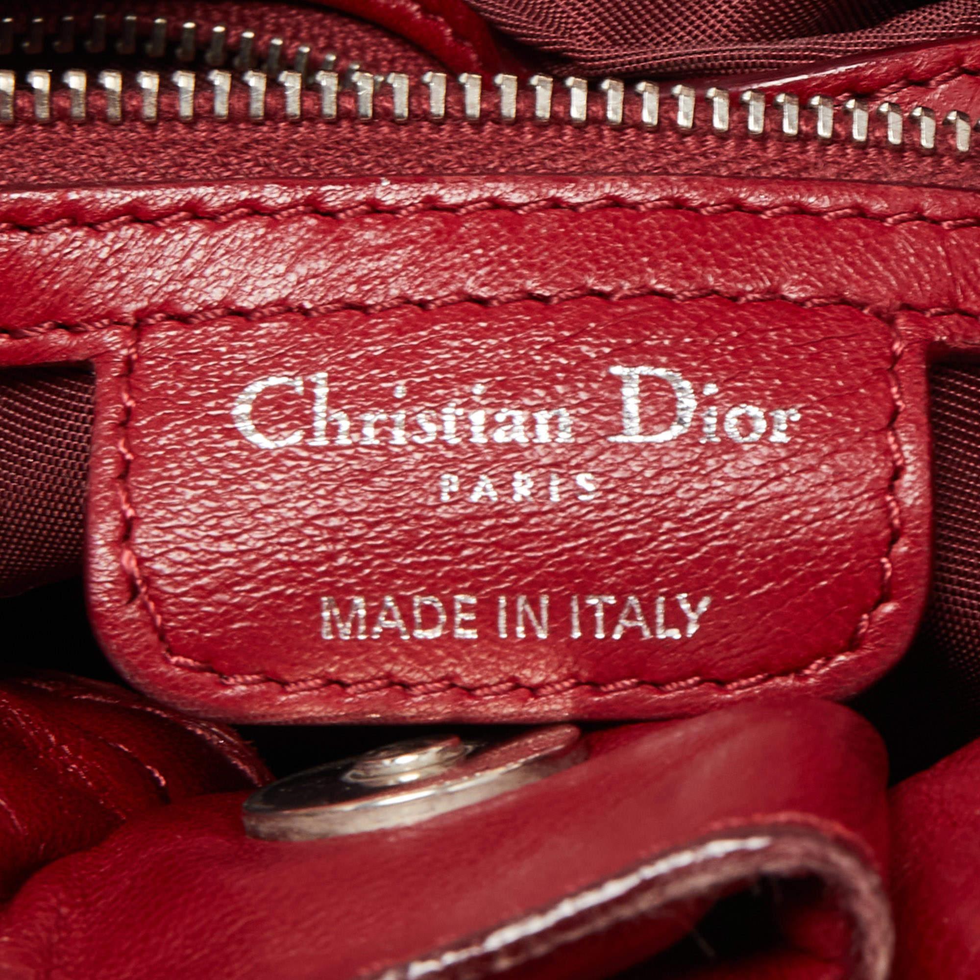 Dior Red Cannage Leather Le Trente Hobo 5