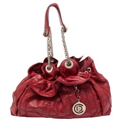 Dior Red Cannage Leather Le Trente Hobo