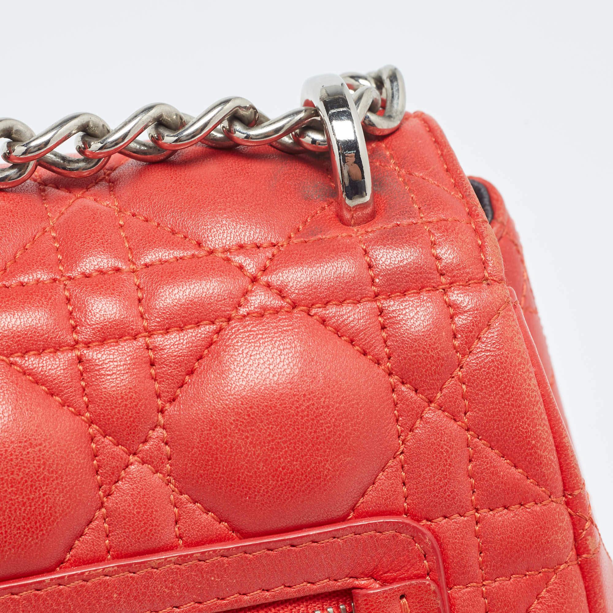 Dior Red Cannage Leather Medium Miss Dior Flap Bag 1