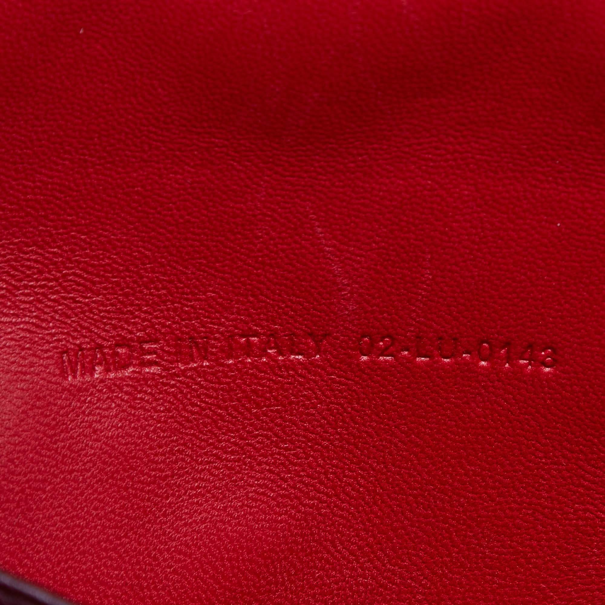 Dior Red Cannage Leather Miss Dior Promenade Chain Clutch 2