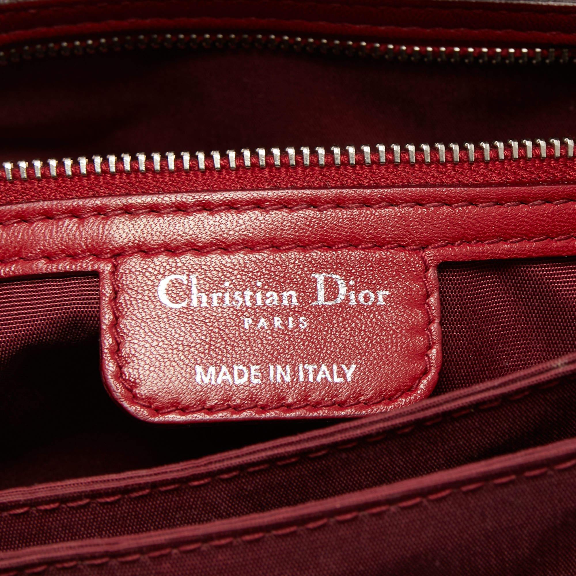 Dior Red Cannage Leather Miss Dior Shoulder Bag 5