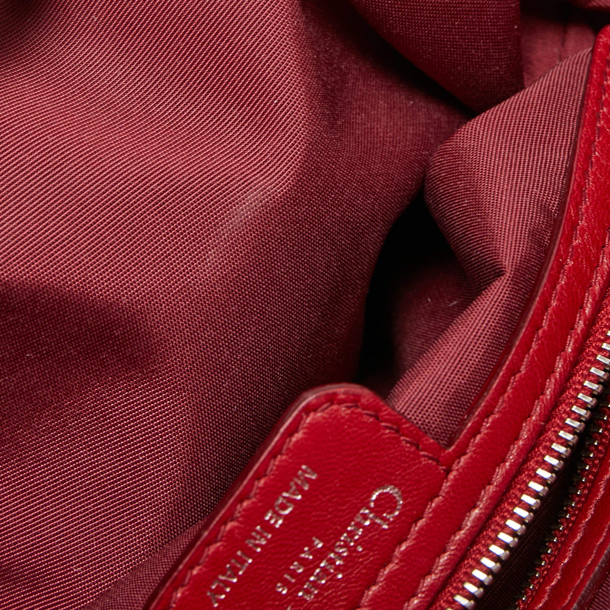 Dior Red Cannage Leather Miss Dior Shoulder Bag 7