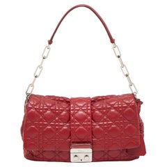 Dior Red Cannage Leather Miss Dior Shoulder Bag