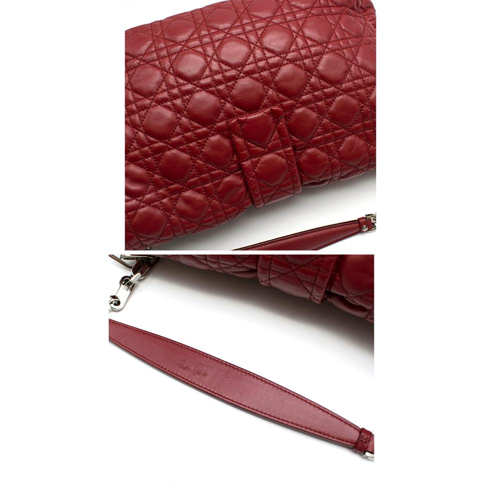 Dior Red Cannage Leather New Lock Flap Bag 1