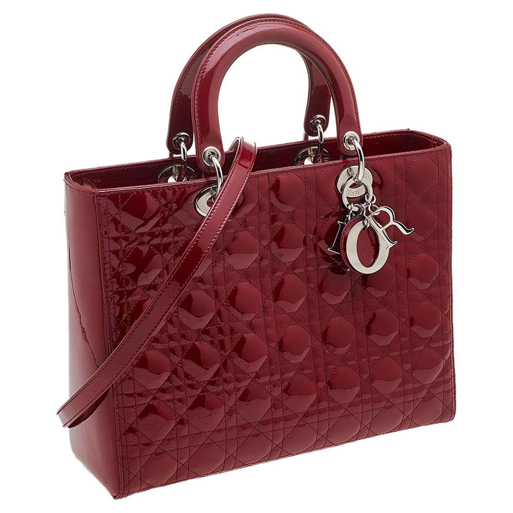 red lady dior bag