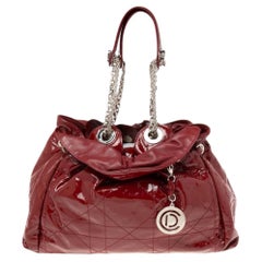 Dior Red Cannage Patent Leather Le Trente Hobo
