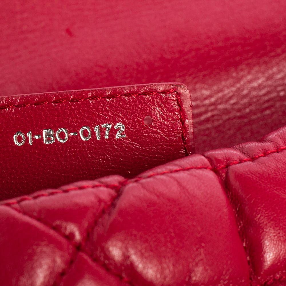 Dior Red Cannage Soft Leather Milly La Forêt Shoulder Bag 4