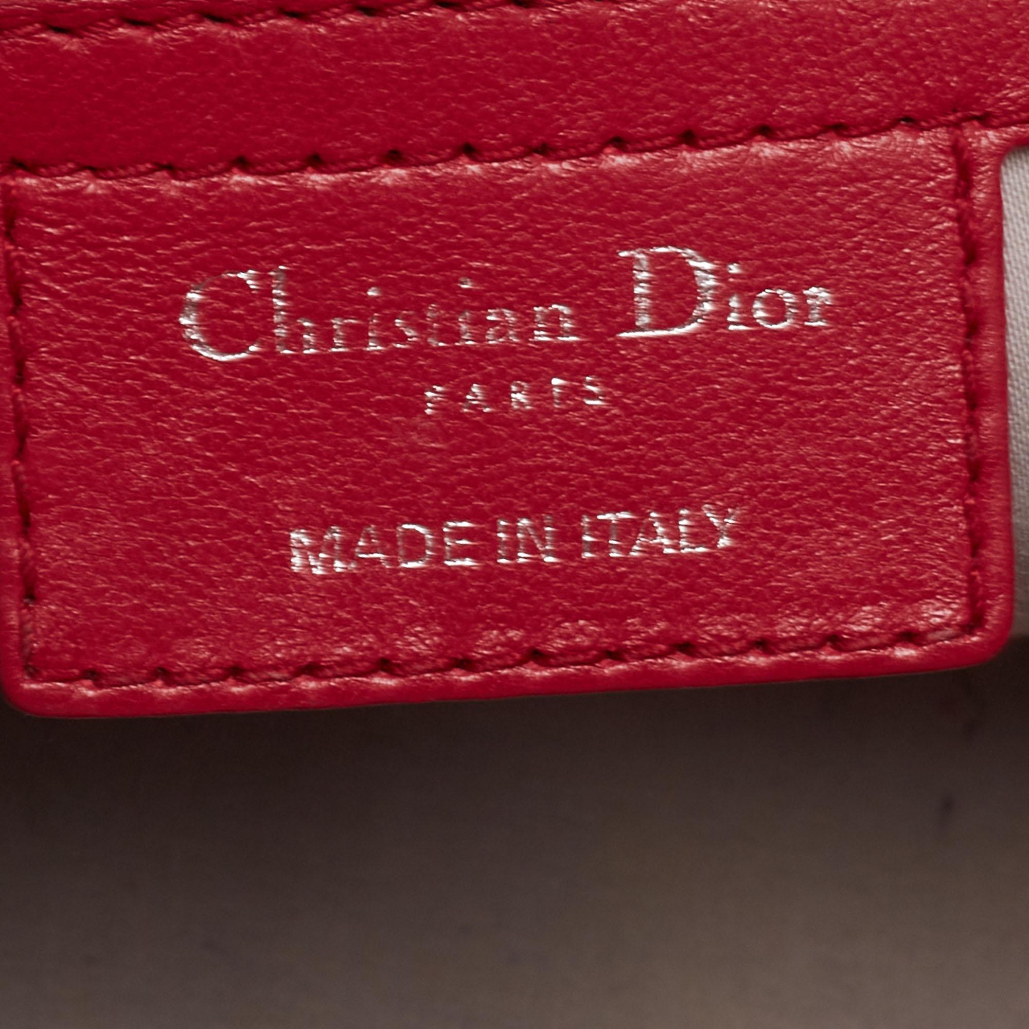 Dior Red Cannage Soft Leather Milly La Forêt Shoulder Bag 4