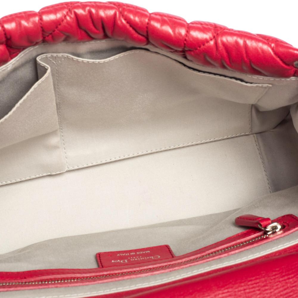 Dior Red Cannage Soft Leather Milly La Forêt Shoulder Bag 5