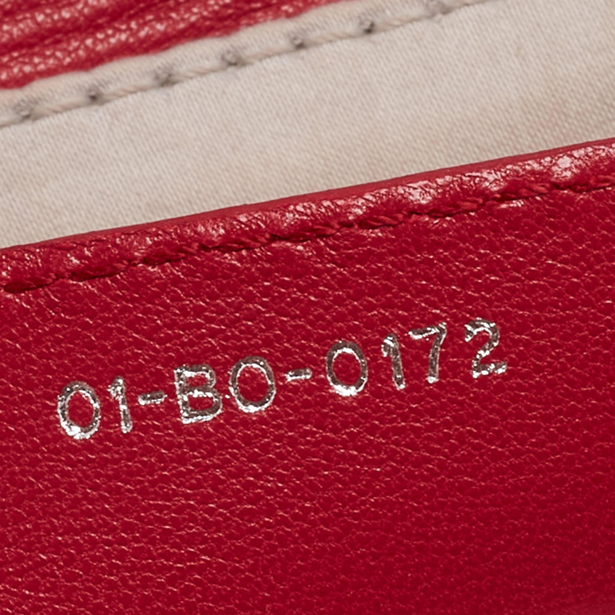 Dior Red Cannage Soft Leather Milly La Forêt Shoulder Bag 5