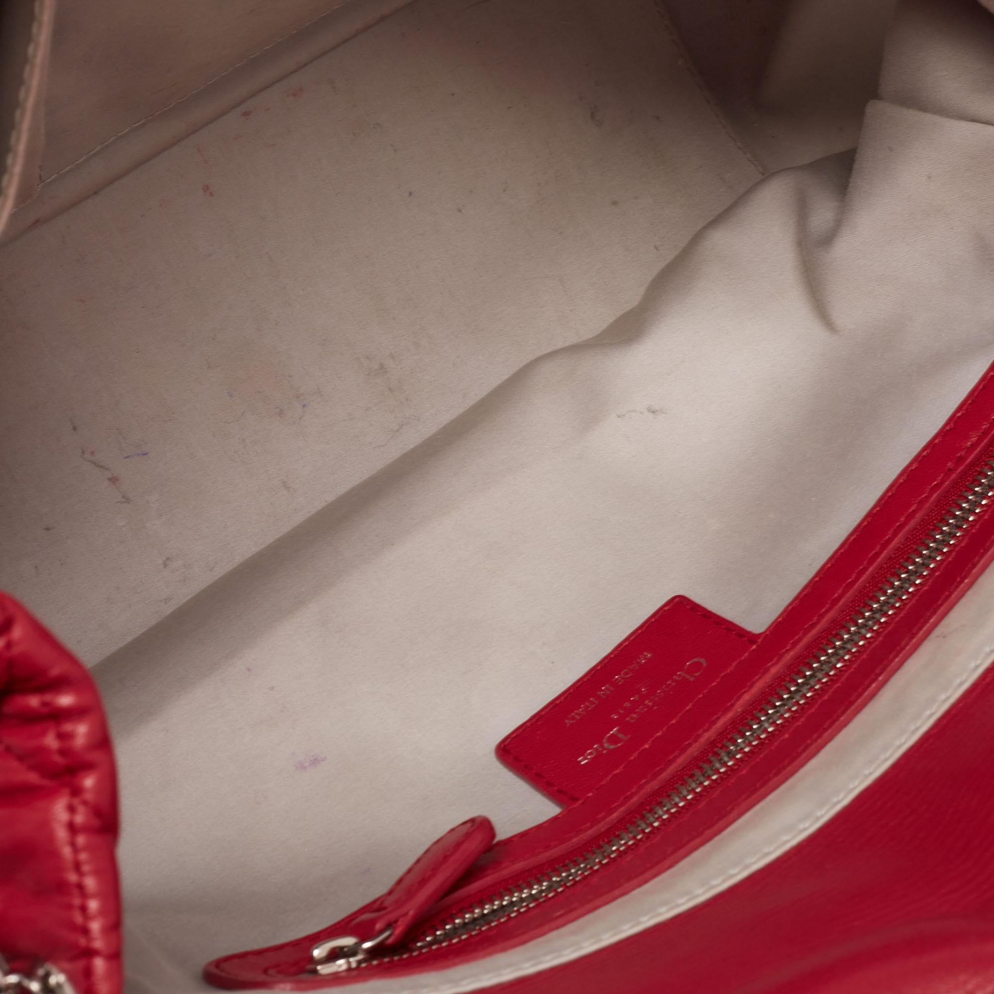 Dior Red Cannage Soft Leather Milly La Forêt Shoulder Bag 7