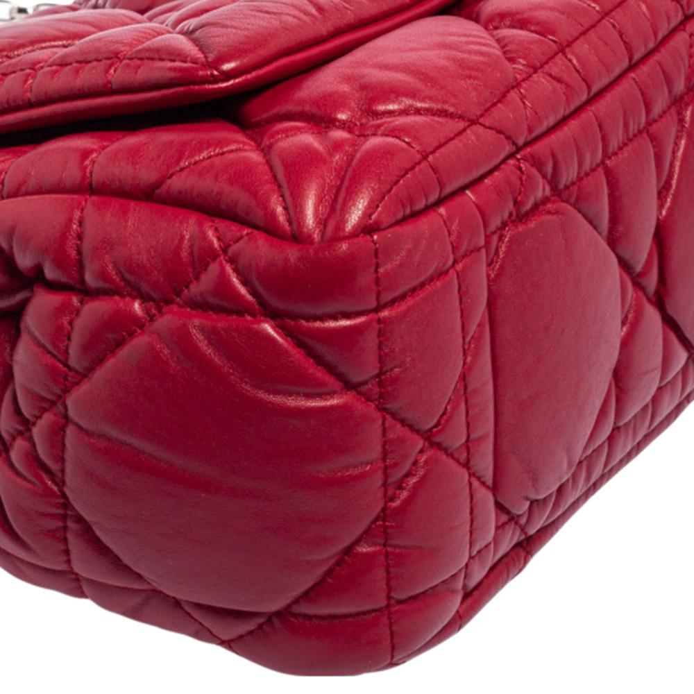 Dior Red Cannage Soft Leather Milly La Forêt Shoulder Bag 1