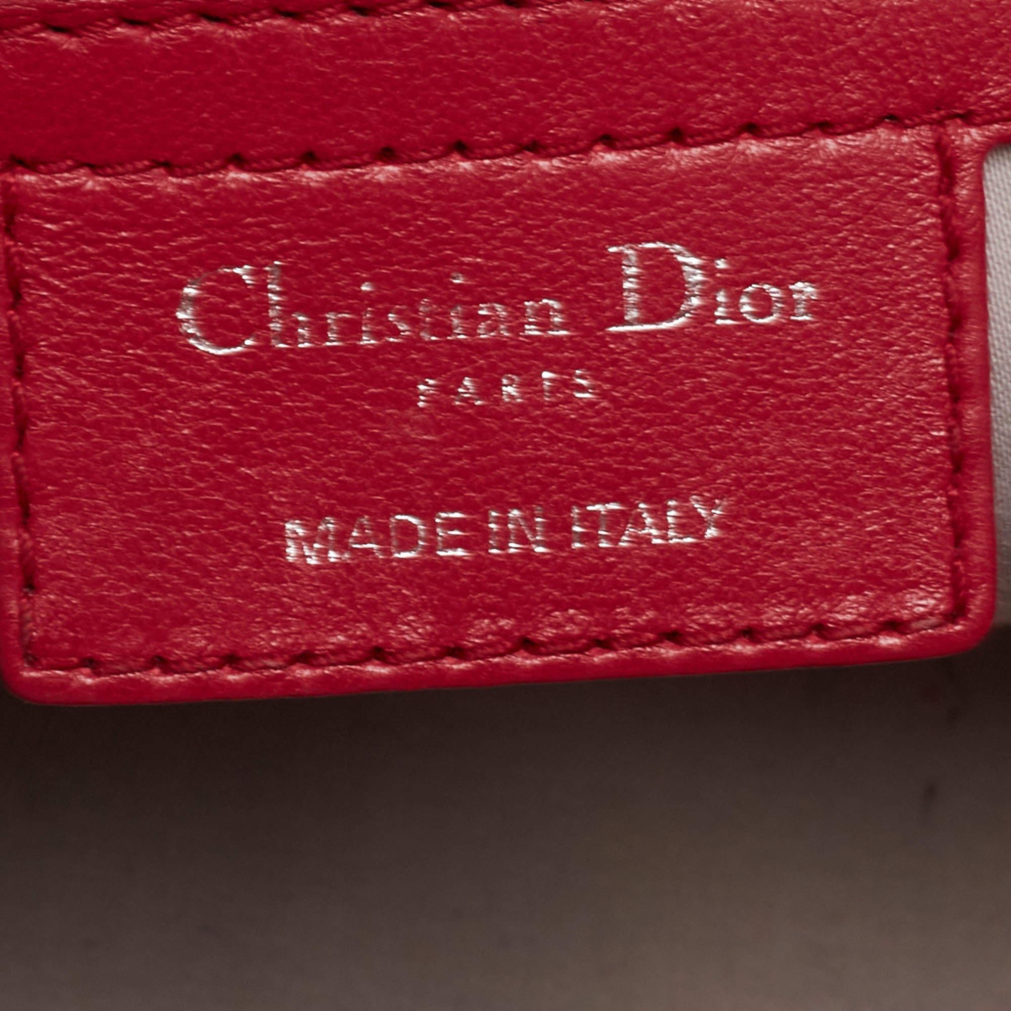 Dior Red Cannage Soft Leather Milly La Forêt Shoulder Bag 2