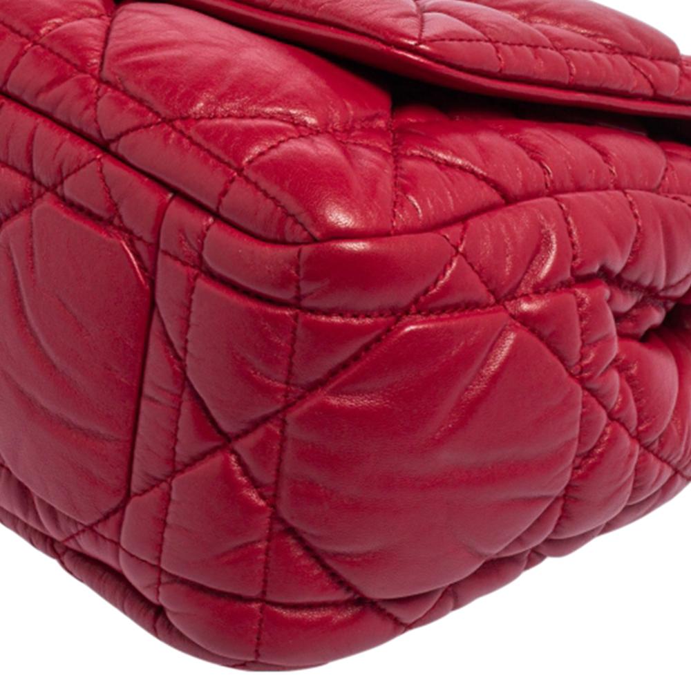 Dior Red Cannage Soft Leather Milly La Forêt Shoulder Bag 2