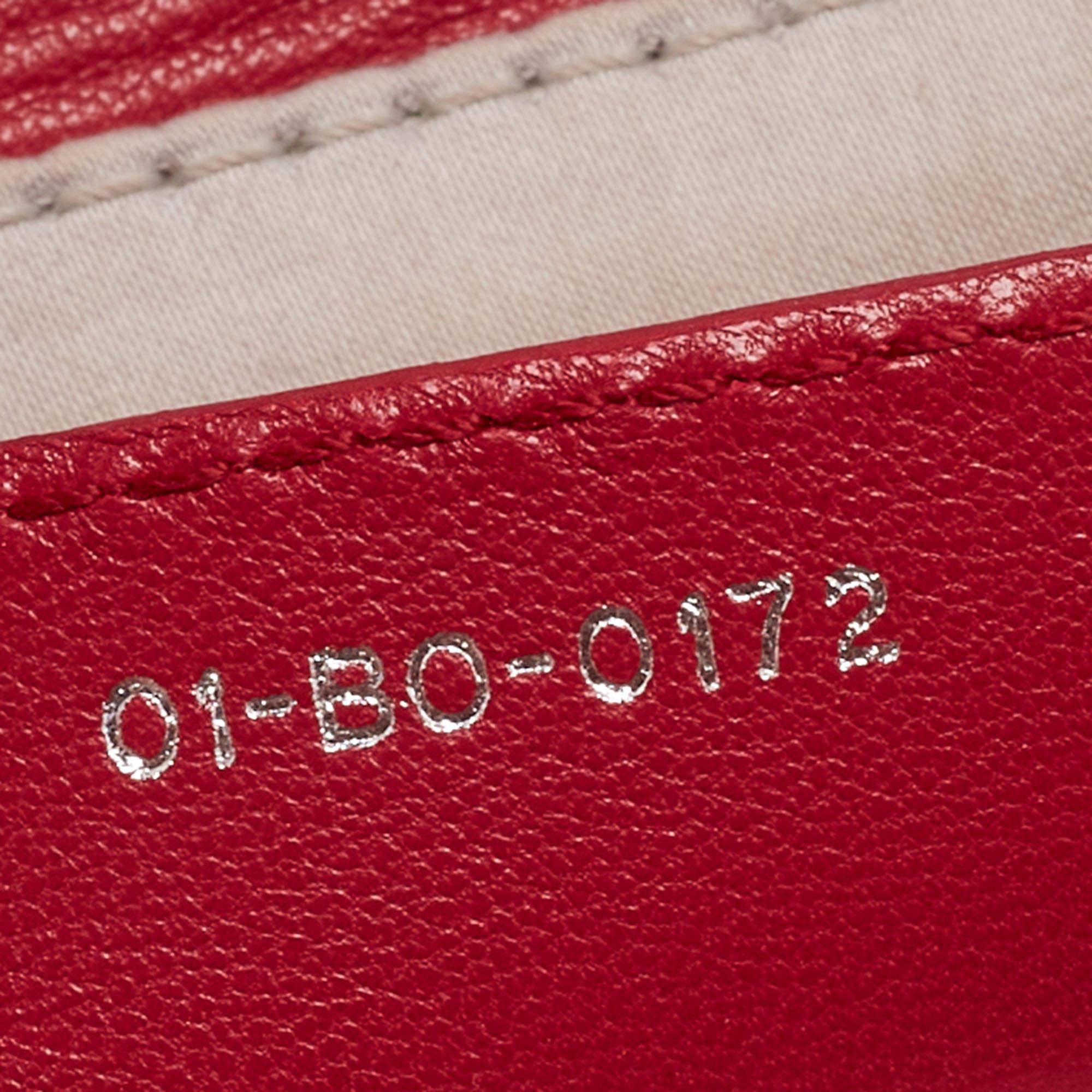 Dior Red Cannage Soft Leather Milly La Forêt Shoulder Bag 3