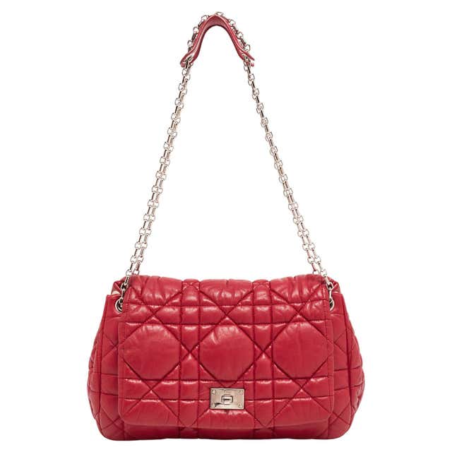 Dior Red Cannage Quilted Leather Large Miss Dior Flap Bag at 1stDibs