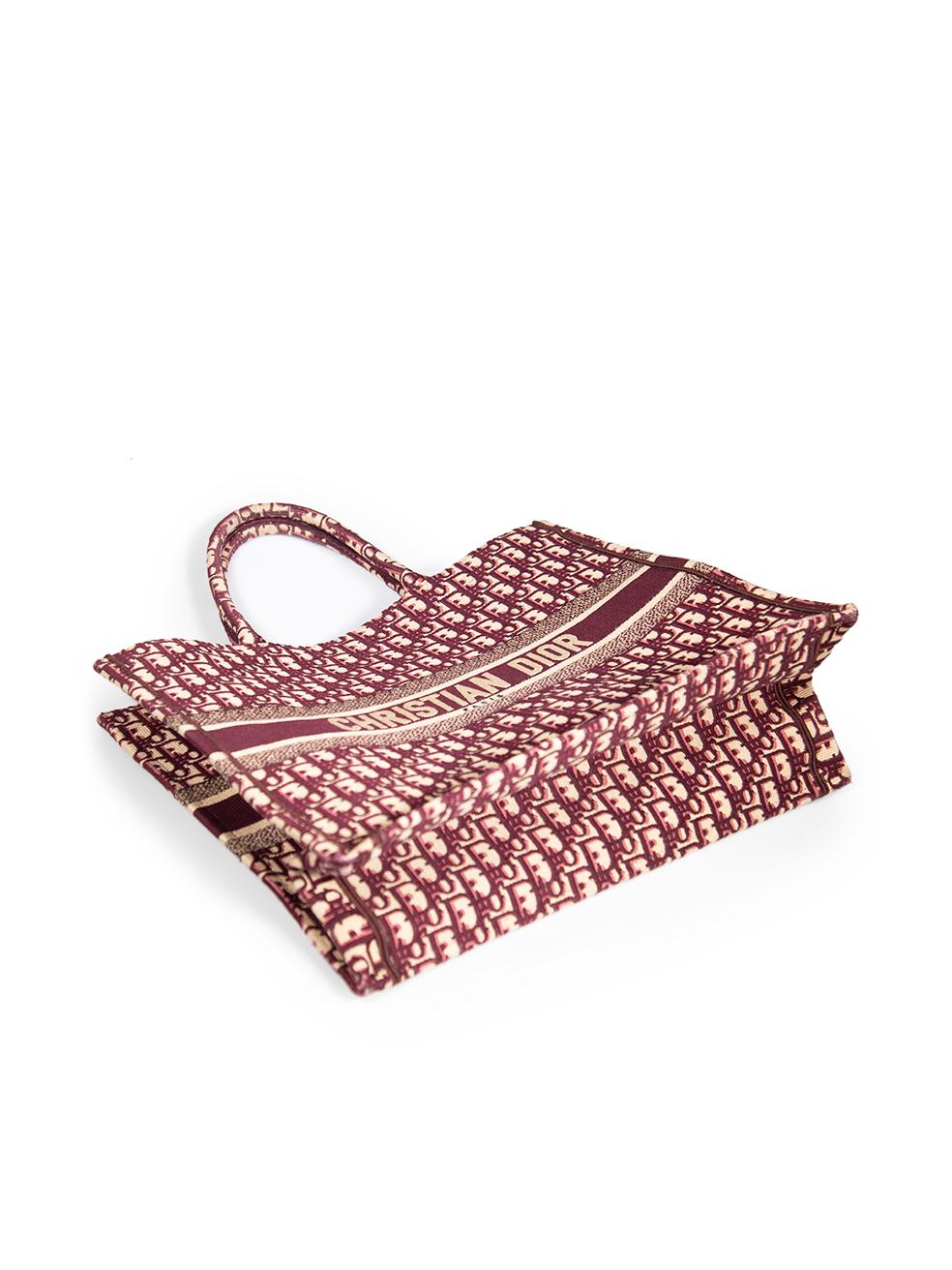 Dior grand sac fourre-tout Oblique en toile rouge en vente 3