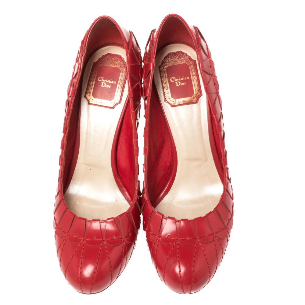 dior red pumps