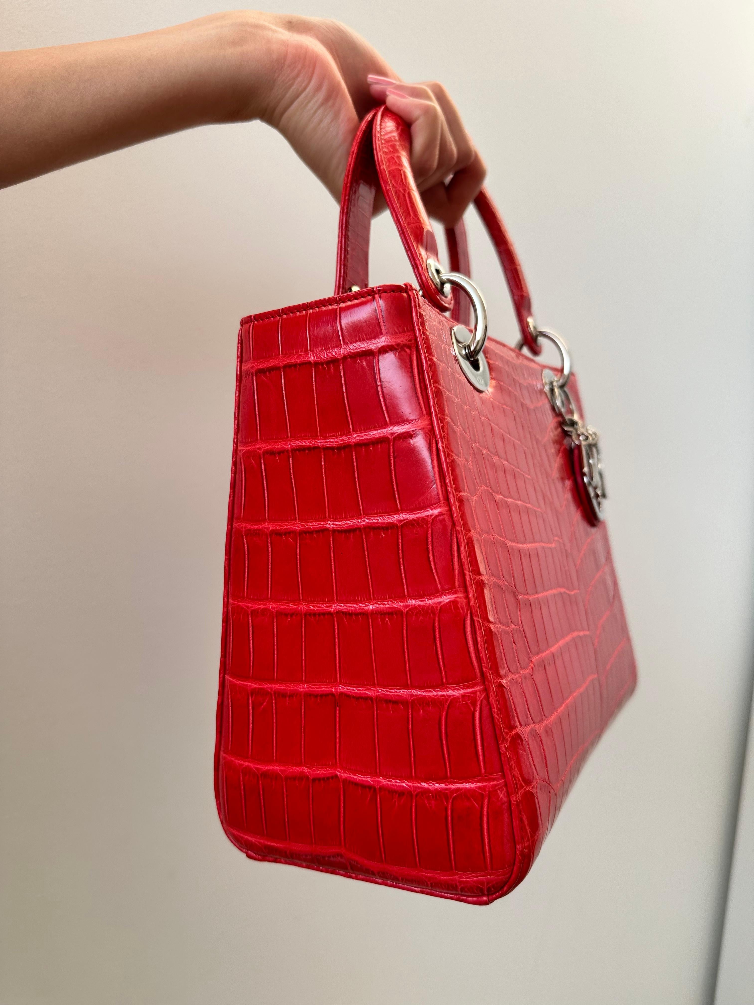 Dior rouge Lady Dior en vente 5