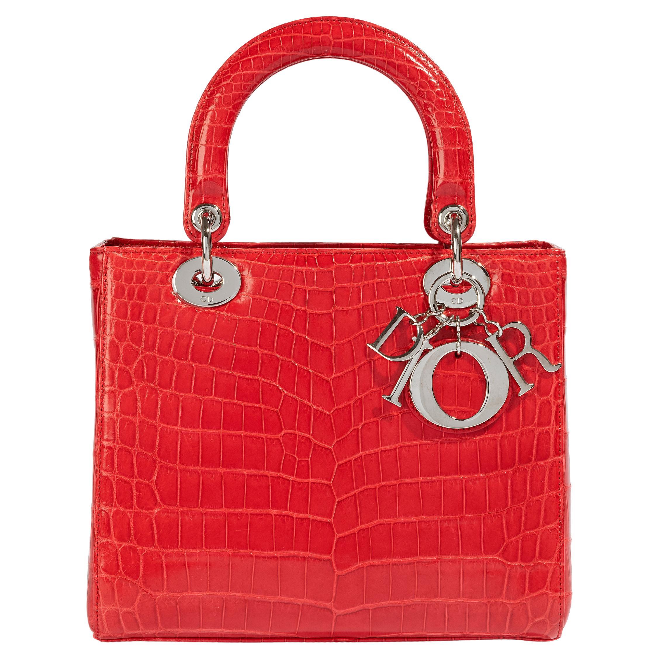 Dior rouge Lady Dior en vente