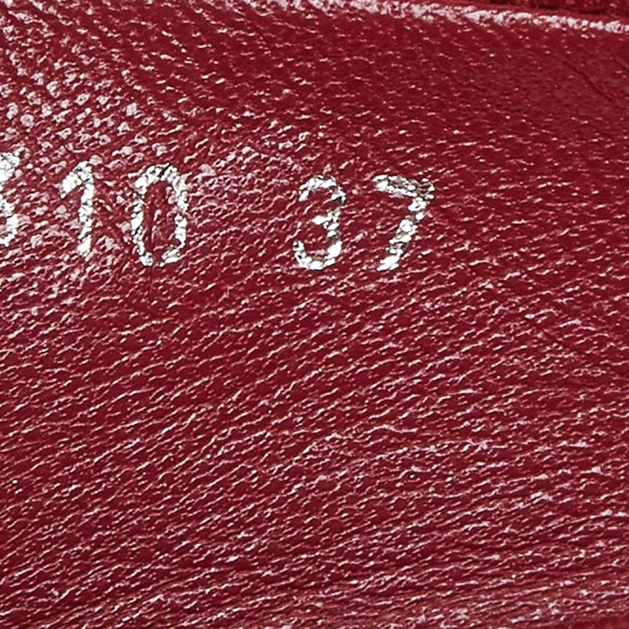 Dior Red Leather Buckle Ballet Flats Size 37 For Sale 3