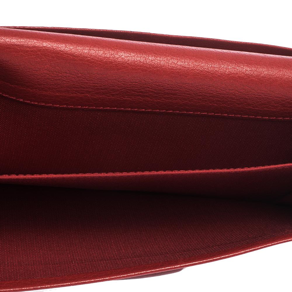 Dior Red Leather Continental Wallet 2