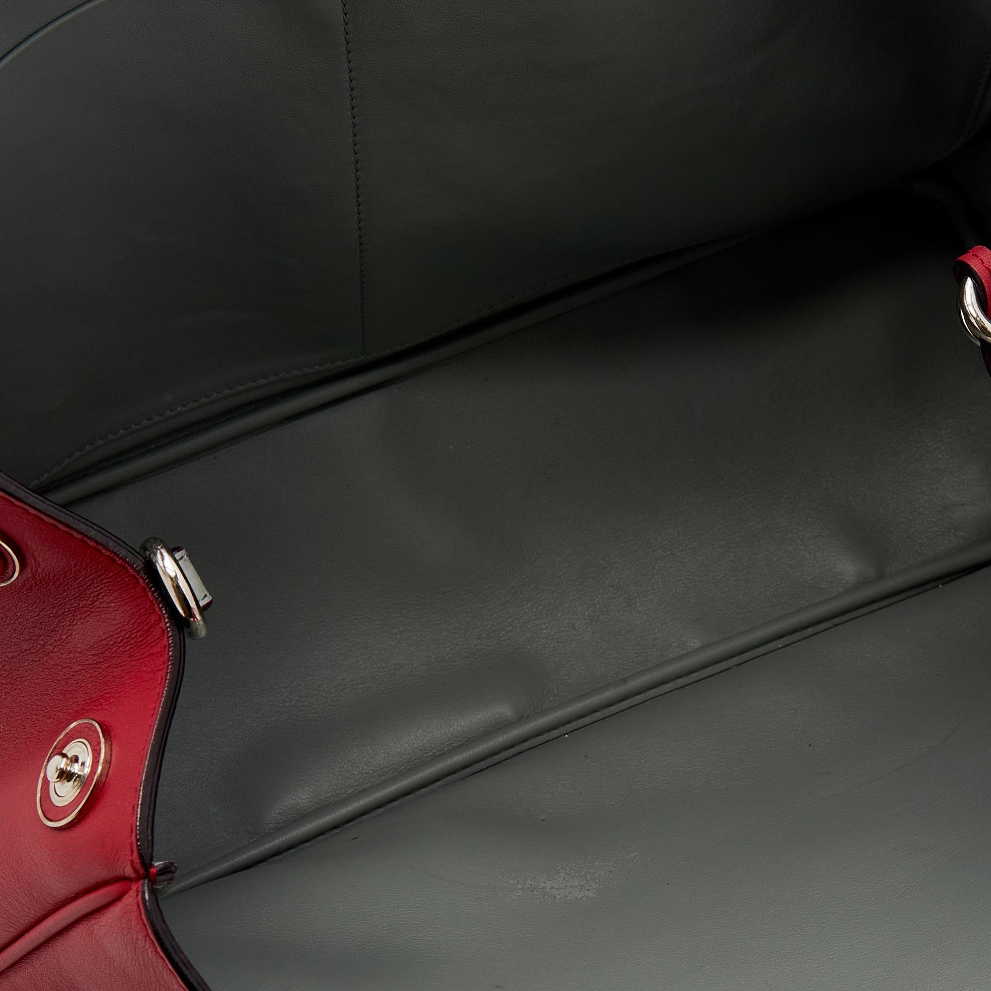 Dior Red Leather Diorissimo Tote 4