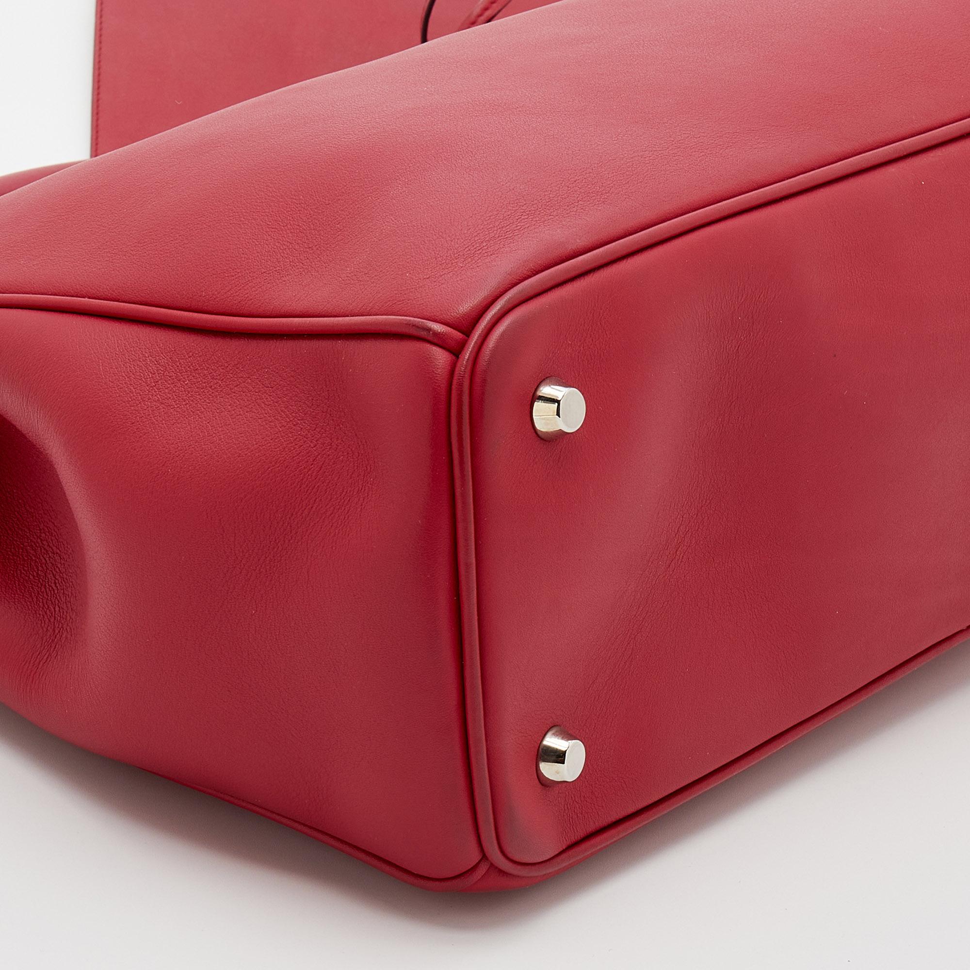 Dior Red Leather Diorissimo Tote 6