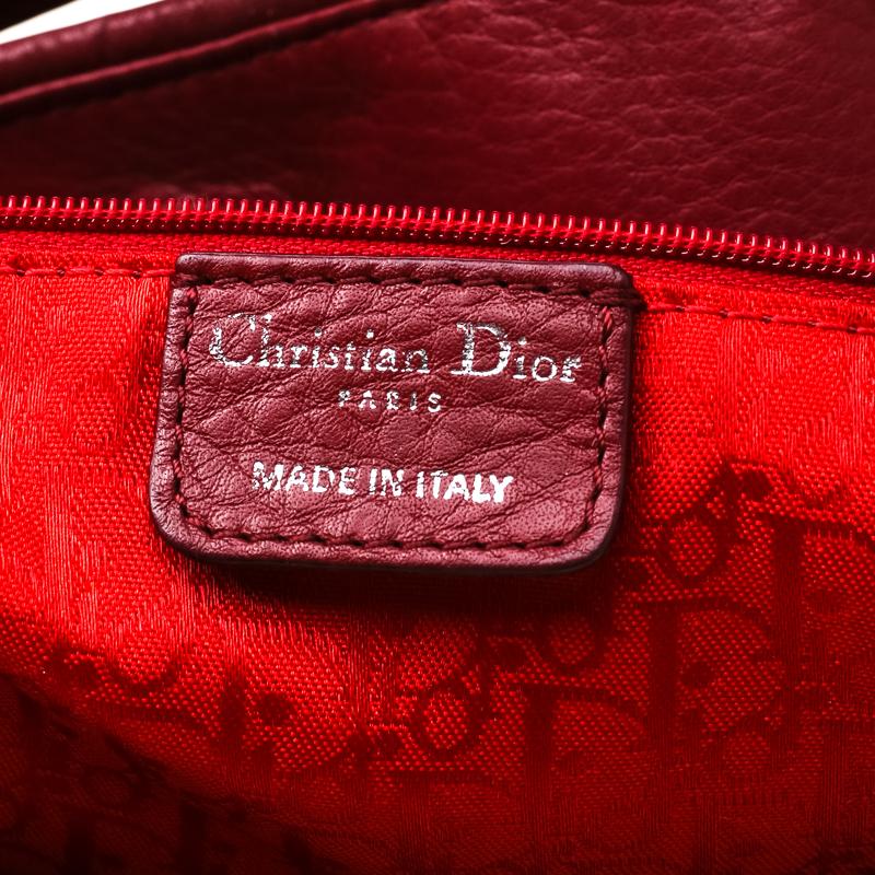 Dior Red Leather Ethnic Hobo 2