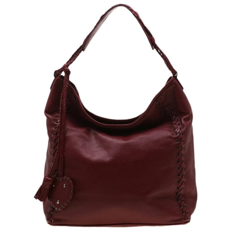 Dior Red Leather Ethnic Hobo at 1stDibs