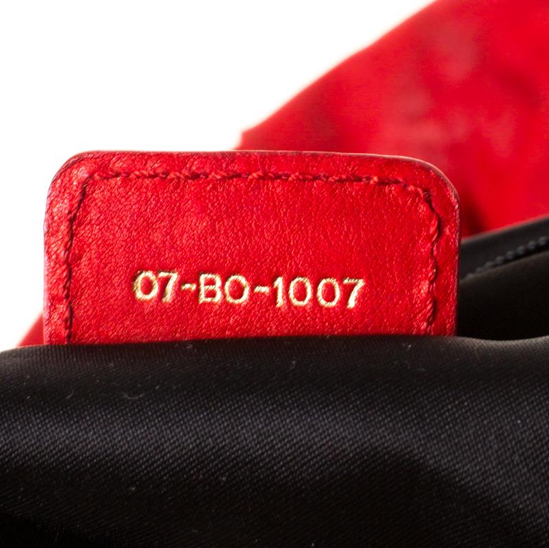 Dior Red Leather Gypsy Hobo In Good Condition In Dubai, Al Qouz 2