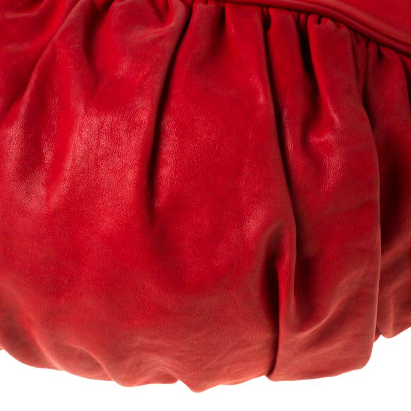 Women's Dior Red Leather Gypsy Hobo
